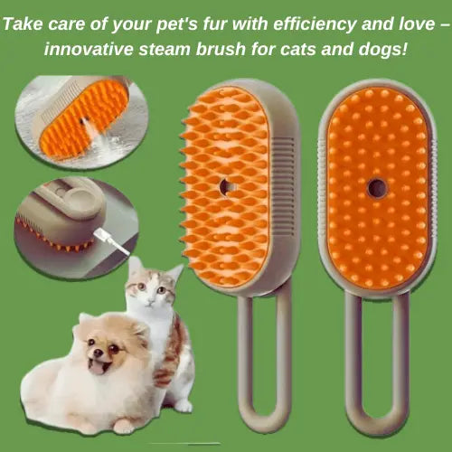 3-in-1 Rechargeable Brush for Cats and Dogs – Self-Cleaning, Fur Control, and Relaxing Massage