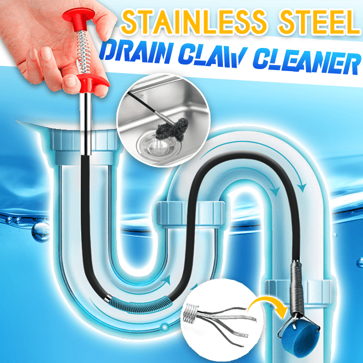 "Seurico™ Stainless Steel Drain Claw: Effectively cleans drains and removes clogs quickly 🛠️💧"